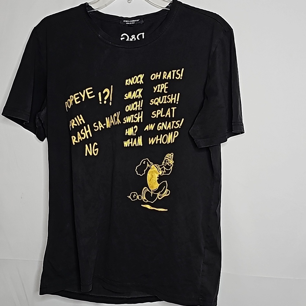 RARE VINTAGE Dolce & Gabbana made in Italy POPEYE short sleeve tshirt sz Large